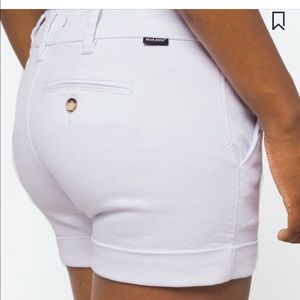 White cuffed shorts size 10